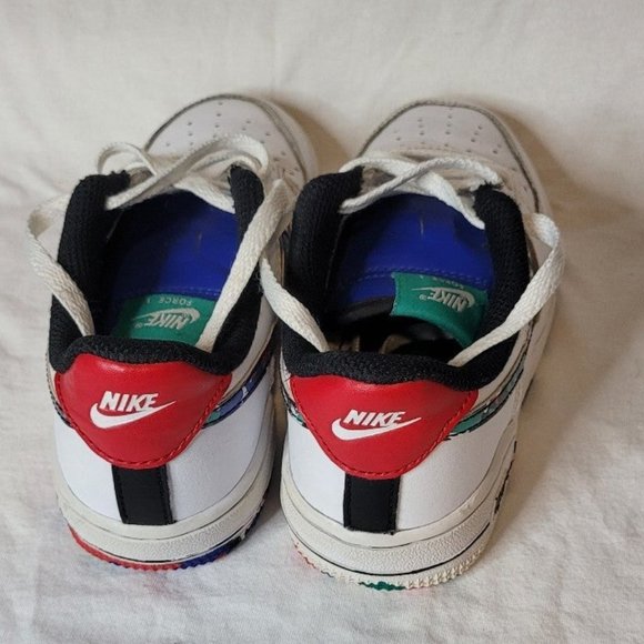 Nike Air Force 1 Low Crayon White Multi Colored Used Size 13c No Box CU4634-100 - Picture 4 of 5